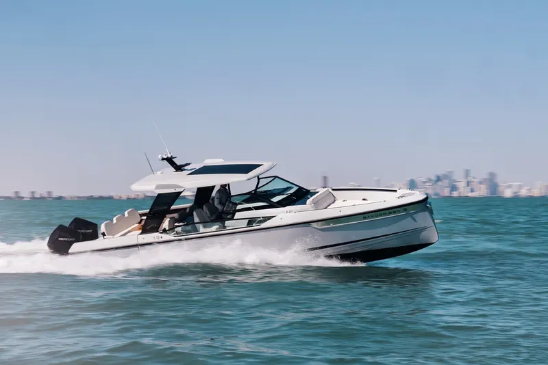 The Miami skyline seen from the water on a MARE charter